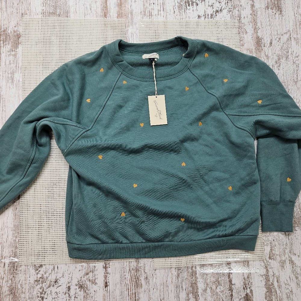 Universal Thread Women's Round Neck Pullover Sweatshirt Large Blue